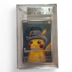 2023 Pokemon Van Gogh Pikachu with Grey Felt Hat Full Art Promo #85, BGS 9